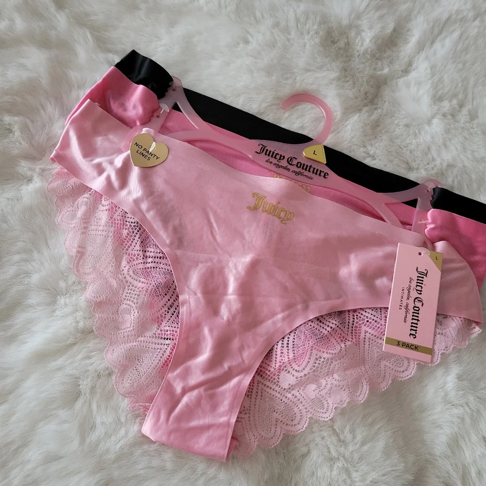 🎀JUICY COUTURE BRAND NEW 3-PACK NO PANTY LINE UNDERWEAR SIZE L